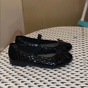 Geox Black Quilted Kids Dress Shoes